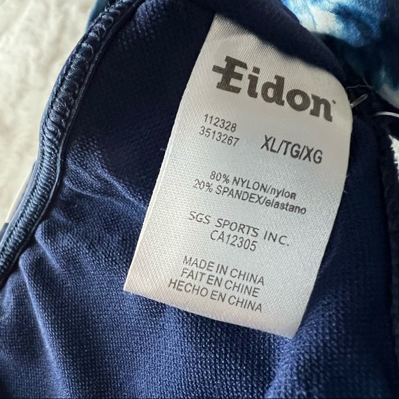 NEW Eidon Blue Tie Dye Beaded Print Bikini Top Size XL - Picture 3 of 9